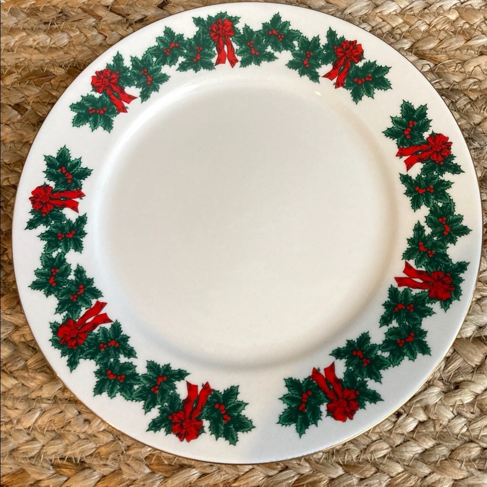 Vintage Christmas Salad Plates-Libbey